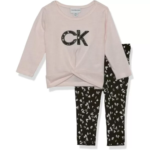 Calvin Klein Baby Girls 2 Pieces Legging SetQuiet TimeBlack