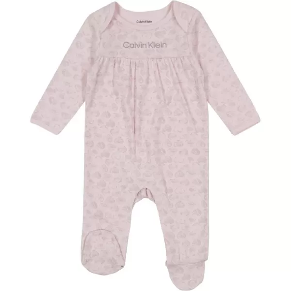 Calvin Klein Baby Girls Footed CoverallHeavenly Pink