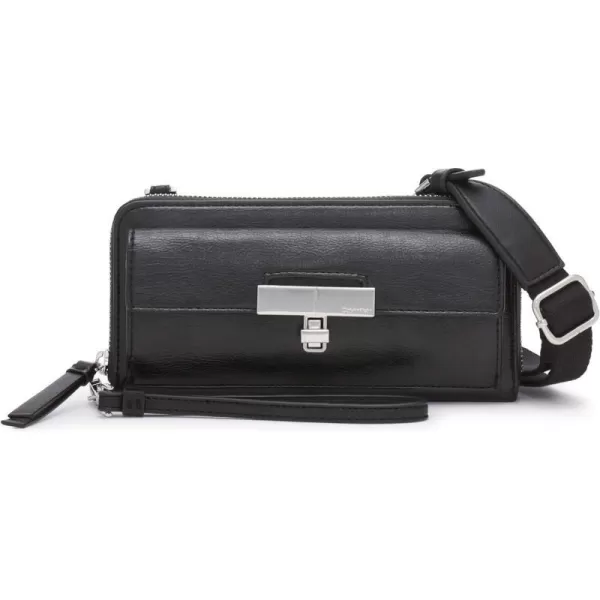 Calvin Klein Becky Organizational Wallet on a String CrossbodyBlackSilver