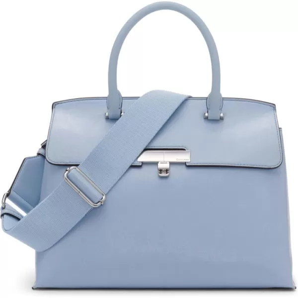 Calvin Klein Becky Turn Lock SatchelCelestial Blue