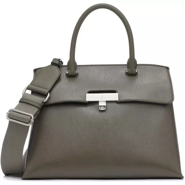 Calvin Klein Becky Turn Lock SatchelDusty Olive