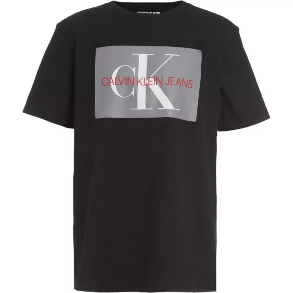 Calvin Klein Big Boys Track Logo Crew Neck TShirtHybrid Black