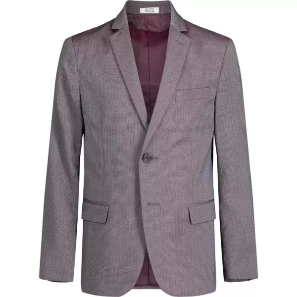 Calvin Klein Boys Blazer Suit Jacket 2Button Single Breasted Closure Buttoned Cuffs amp Front Flap PocketsBeetroot