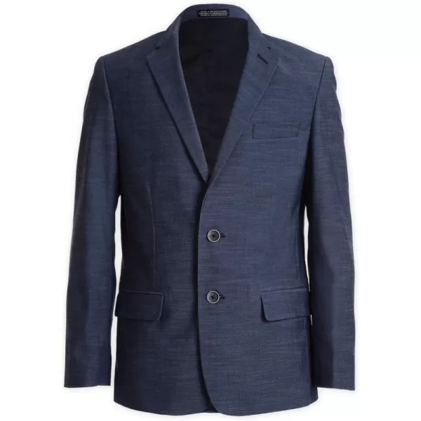 Calvin Klein Boys Blazer Suit Jacket 2Button Single Breasted Closure Buttoned Cuffs amp Front Flap PocketsBlue Weave