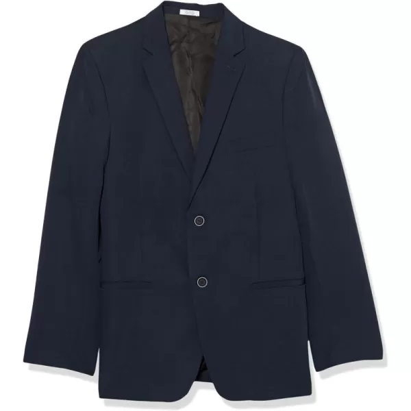 Calvin Klein Boys Blazer Suit Jacket 2Button Single Breasted Closure Buttoned Cuffs amp Front Flap PocketsNavy Performance