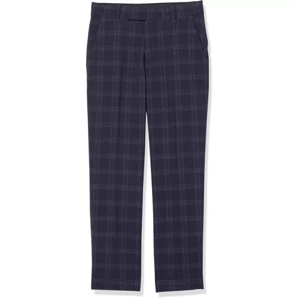 Calvin Klein Boys Flat Suit Dress Pant Straight Leg Fit amp Hemmed Bottom Belt Loops amp Functional Front PocketsSail Blue