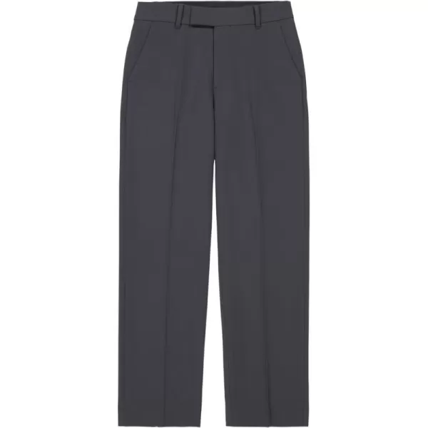 Calvin Klein Boys Flat Suit Dress Pant Straight Leg Fit amp Hemmed Bottom Belt Loops amp Functional Front PocketsTech Ebony Performance