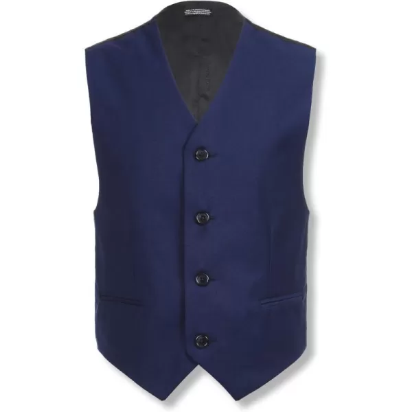 Calvin Klein Boys Formal Suit Vest Tailored Fit amp Adjustable Back Strap 4button Single Breasted Closure amp 2 Slit PocketsBright Blue