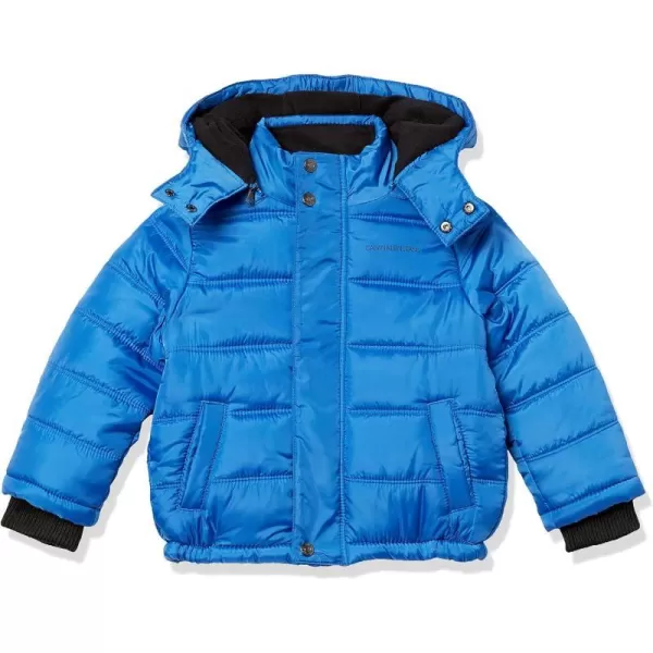 Calvin Klein Boys Heavyweight Hooded Bubble Jacket with Polar Fleece LiningNazar Blue 11b