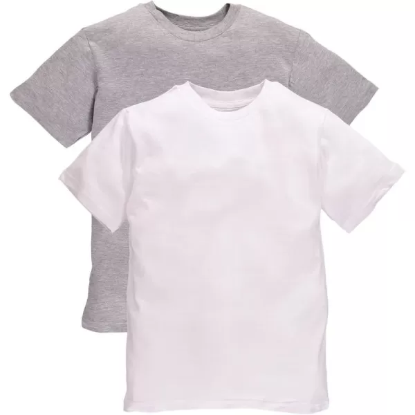 Calvin Klein Boys Kids Crewneck Undershirt TShirt 2 PackGreyWhite