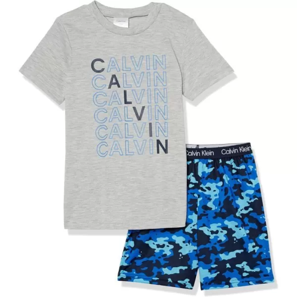 Calvin Klein Boys Little 2 Piece Sleepwear Top and Bottom Pajama SetCalvin Camo