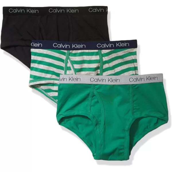 Calvin Klein Boys Little Modern Cotton Assorted Briefs Underwear 3 PackBlack Iris  Blue Heather