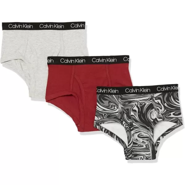 Calvin Klein Boys Little Modern Cotton Assorted Briefs Underwear 3 PackBlack Iris Victoria Blue Blue Heather Rugby