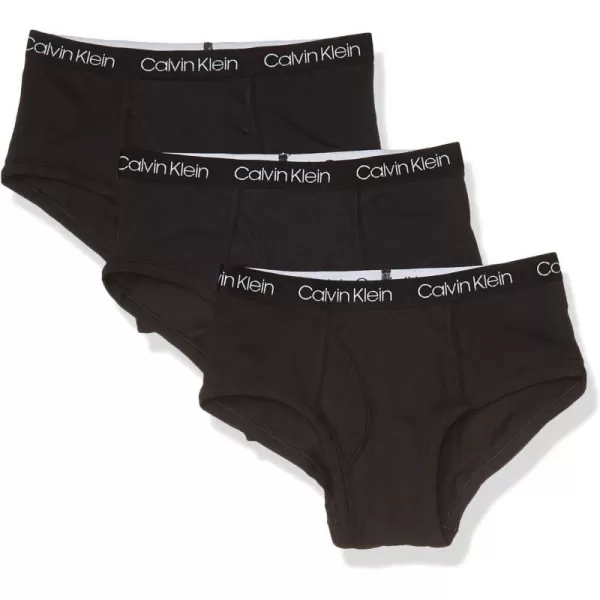 Calvin Klein Boys Little Modern Cotton Assorted Briefs Underwear 3 PackBlackBlackBlack