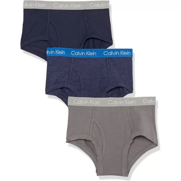 Calvin Klein Boys Little Modern Cotton Assorted Briefs Underwear 3 PackBlackHeather GreyEmber Blaze