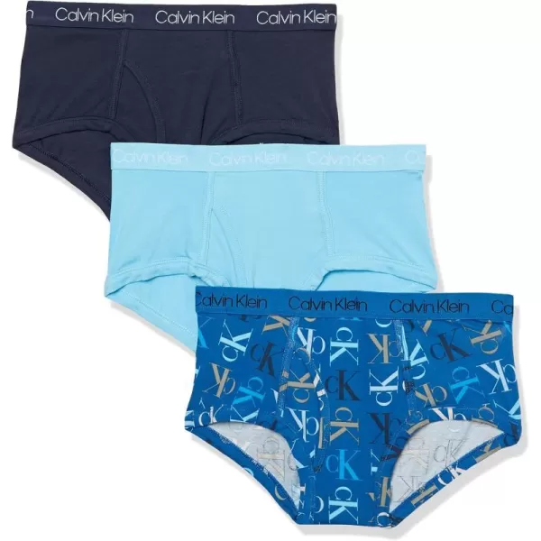 Calvin Klein Boys Little Modern Cotton Assorted Briefs Underwear 3 PackBlue Moon Pack