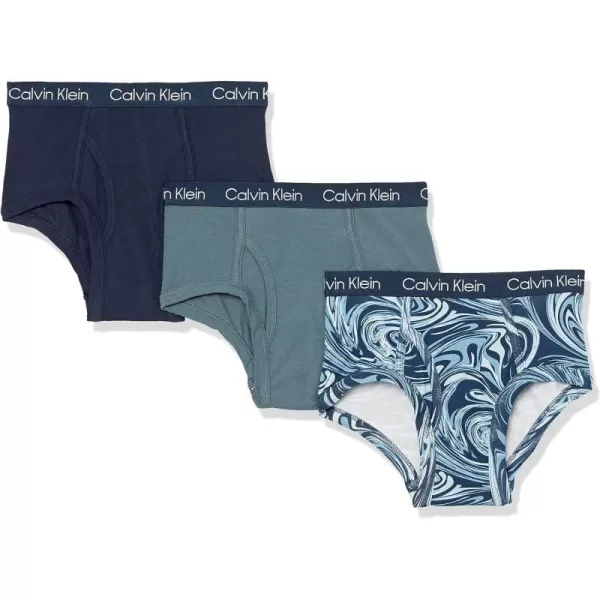 Calvin Klein Boys Little Modern Cotton Assorted Briefs Underwear 3 PackCamostripe Pk