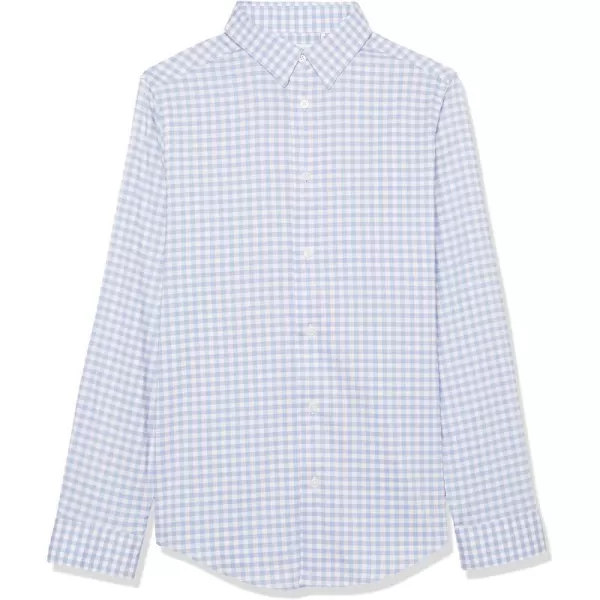 Calvin Klein Boys Long Sleeve Patterned Dress Shirt Style with Buttoned CuffsLilac Gingham