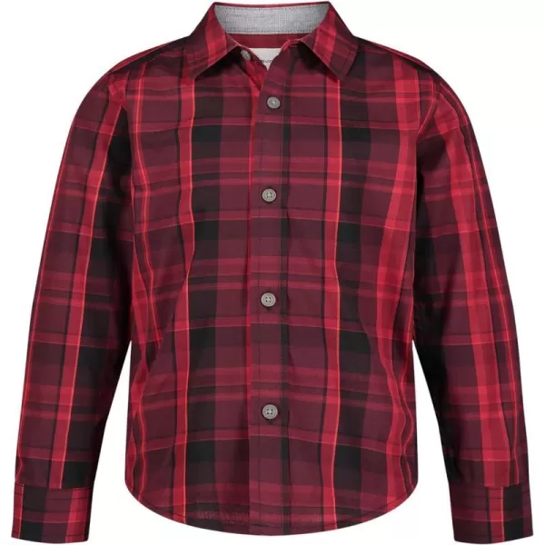 Calvin Klein Boys Long Sleeve Woven ButtonDown ShirtRed Carpet Plaid