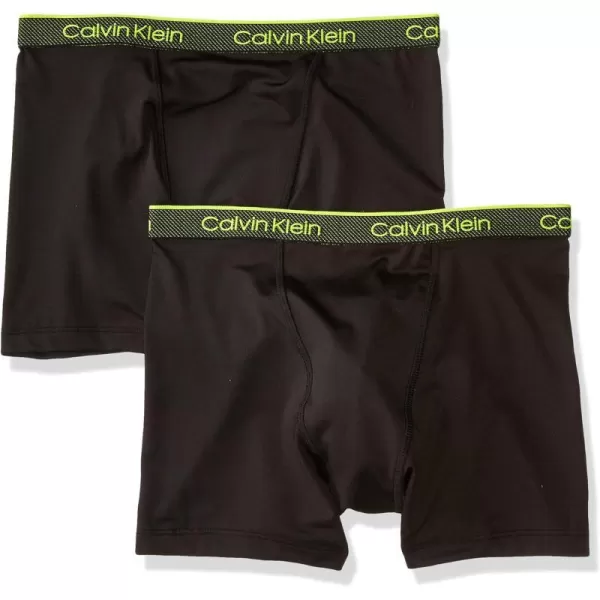 Calvin Klein Boys Performance Boxer Brief Underwear 2 Pack2 Pack  BlackBlack