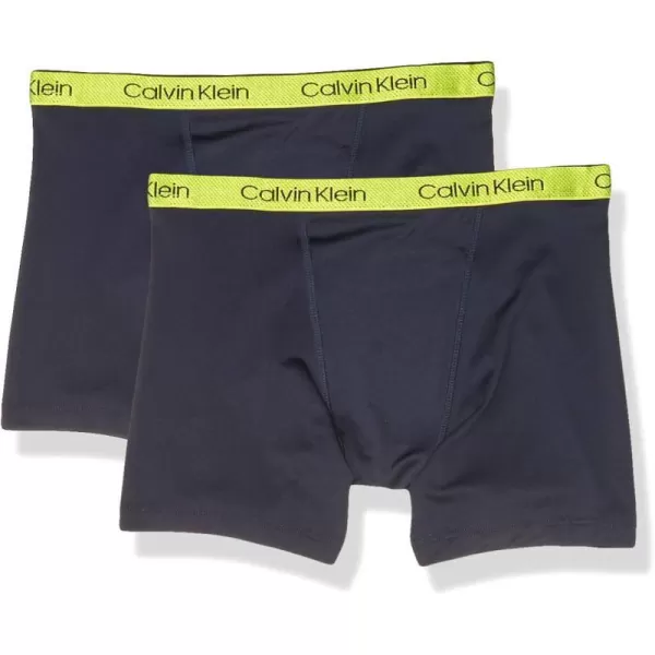 Calvin Klein Boys Performance Boxer Brief Underwear 2 PackBlack Iris