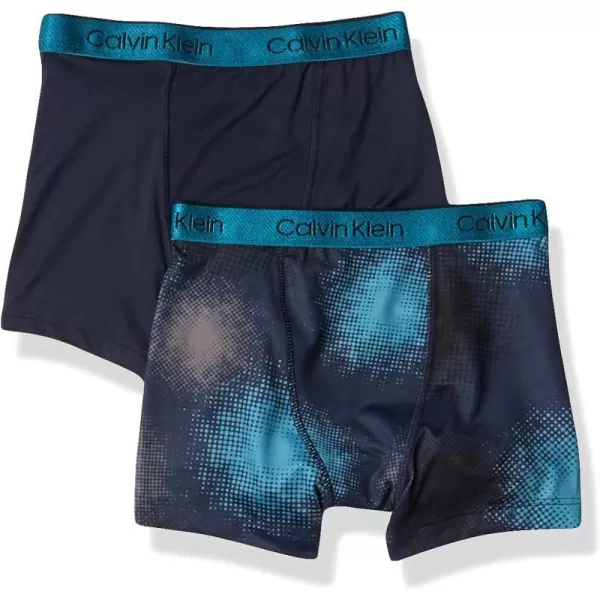 Calvin Klein Boys Performance Boxer Brief Underwear 2 PackBlack IrisDigi Dot