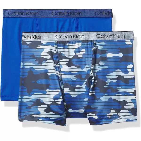 Calvin Klein Boys Performance Boxer Brief Underwear 2 PackCamoBlue