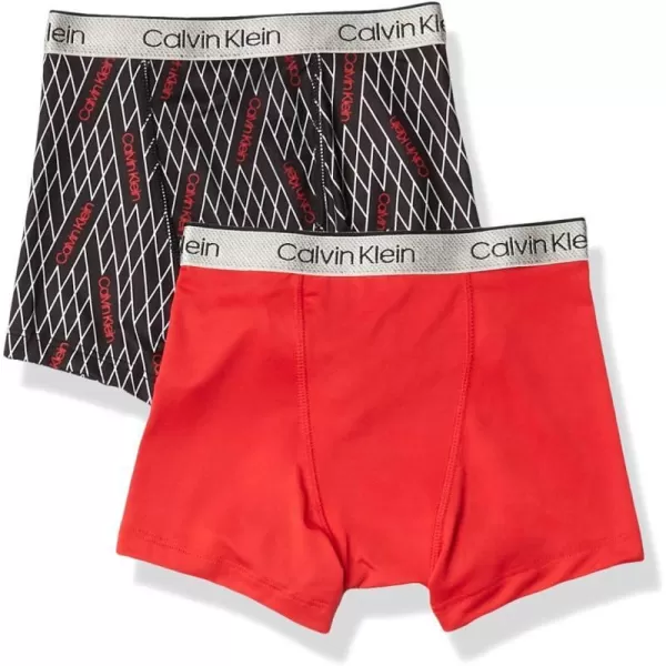 Calvin Klein Boys Performance Boxer Brief Underwear 2 PackLolipopLolipop Logo