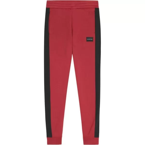 Calvin Klein Boys Pullon Fleece Jogger Sweatpants Drawstring ClosurePerformance Red