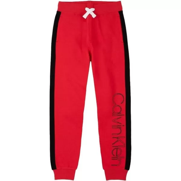 Calvin Klein Boys Pullon Fleece Jogger Sweatpants Drawstring ClosureRed 05b