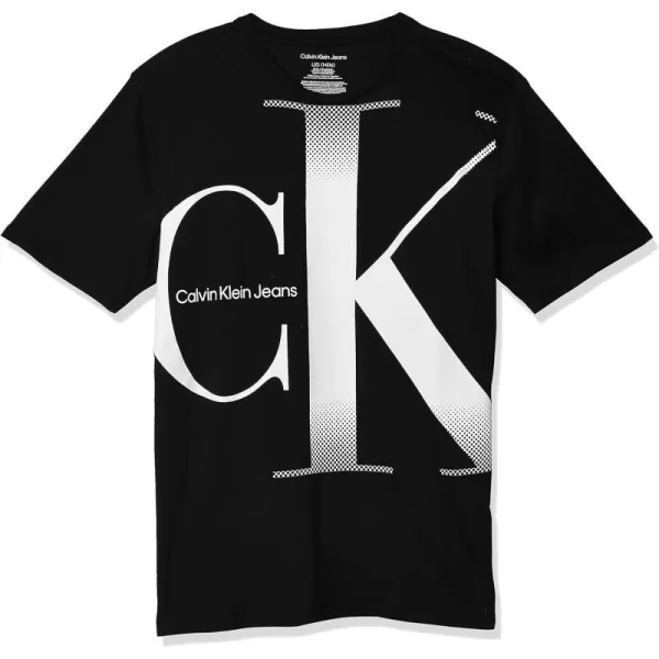 Calvin Klein Boys Short Sleeve Legacy Logo Crew Neck TShirtFadeout Black