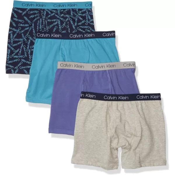 Calvin Klein Boys Underwear 4 Pack Boxer Brief Value PackBlue Moon Pack