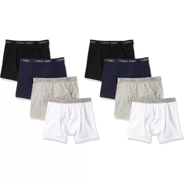 Calvin Klein Boys Underwear 8 Pack Boxer BriefsBasics Value PackBasic Pack