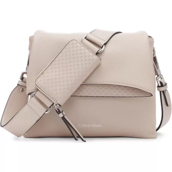 Calvin Klein Chrome Organizational 2 in 1 Flap CrossbodyMushroom