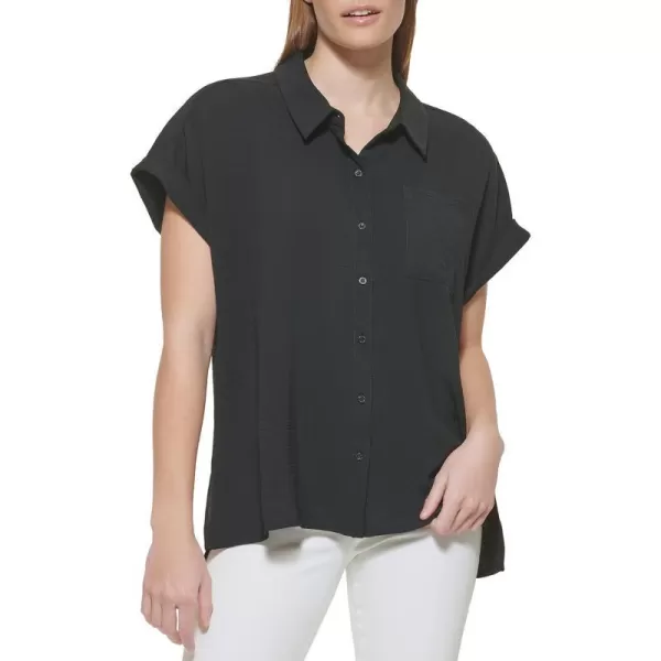 Calvin Klein Ck Womens Blouse CollarBlack