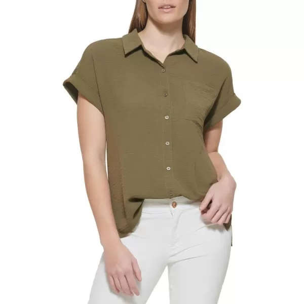 Calvin Klein Ck Womens Blouse CollarCaper