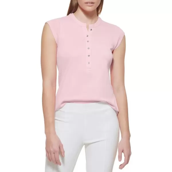 Calvin Klein Ck Womens TShirt Button DownBlush