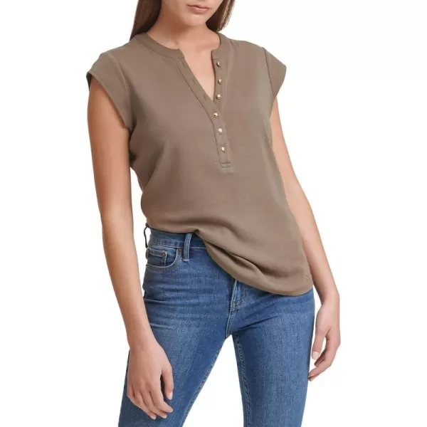 Calvin Klein Ck Womens TShirt Button DownCaper