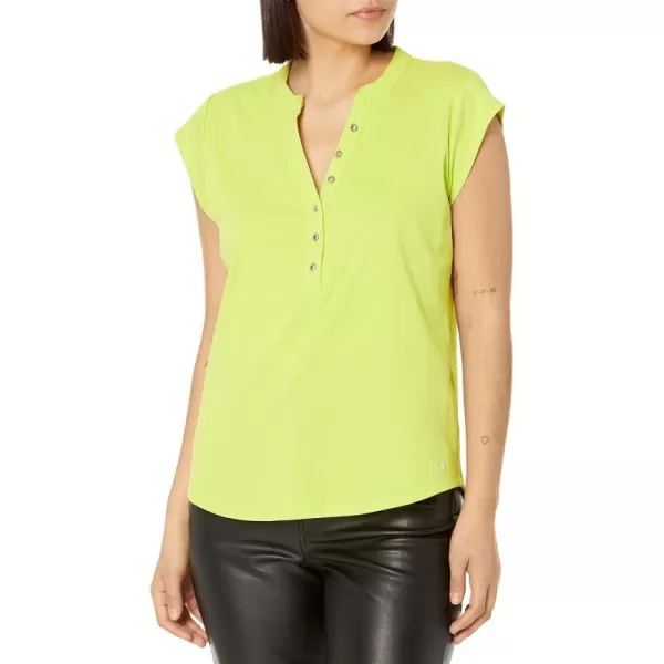 Calvin Klein Ck Womens TShirt Button DownMargarita