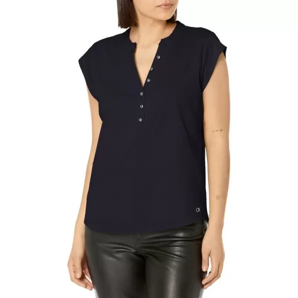 Calvin Klein Ck Womens TShirt Button DownTwilight