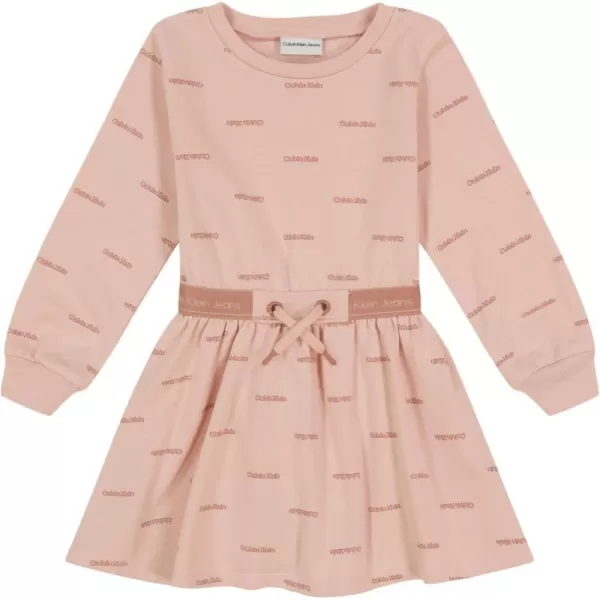 Calvin Klein Girls French Terry DressSepia Rose