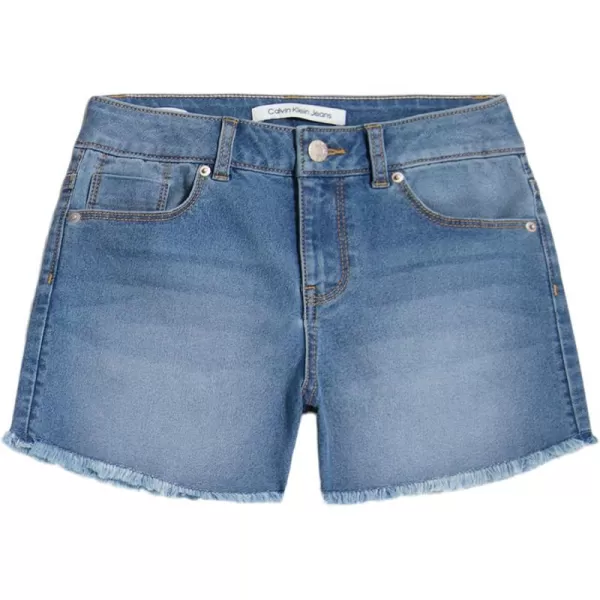 Calvin Klein Girls Jean Shorts Stretch Denim Boyfriend Fit Mid to High RiseLagunaCut Off