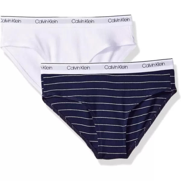 Rib 2 Pack - Ck Navy Stripe, Classic White