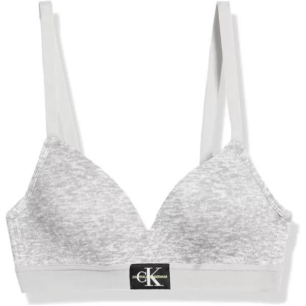 Calvin Klein Girls Molded Monogram Bra with Adjustable StrapsHeather Grey