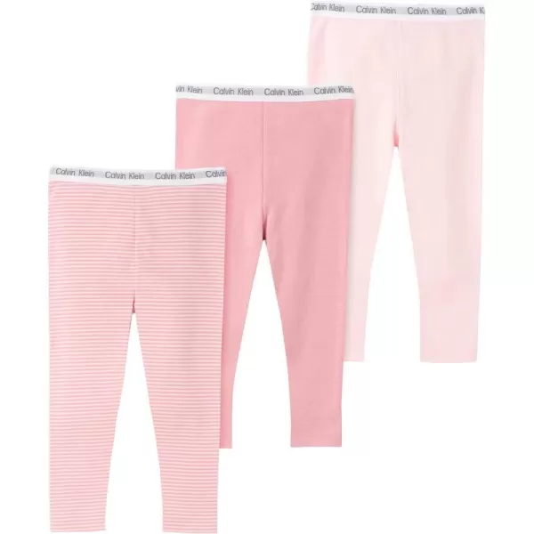 Calvin Klein Girls Organic Baby Essentials 3 Pack PantsRosewaterCountry Rose