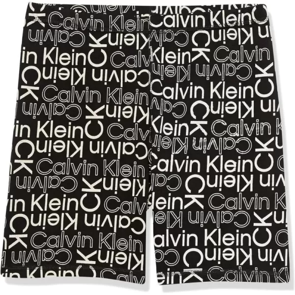 Calvin Klein Girls Performance Bike Shorts Soft amp Stretchy with Flat Waistband amp Snug FitBlack Logo Toss