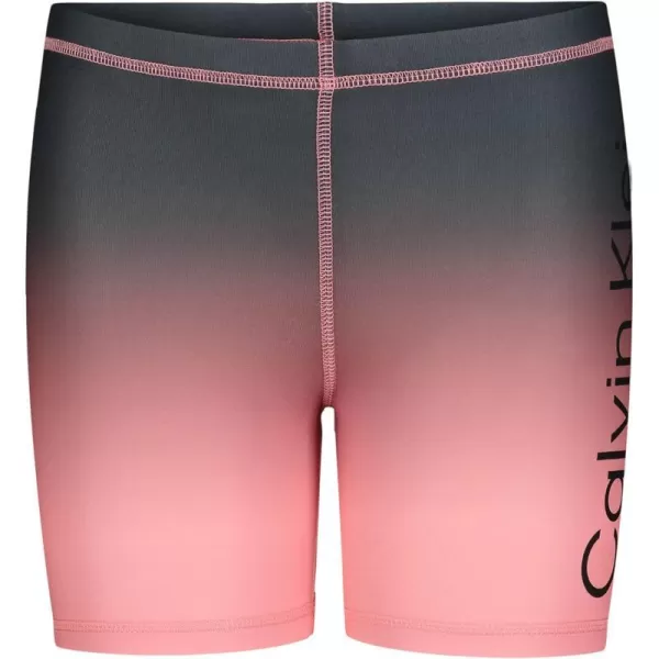 Calvin Klein Girls Performance Bike Shorts Soft amp Stretchy with Flat Waistband amp Snug FitPink Ombre