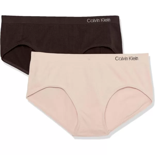 Calvin Klein Girls Seamless Hipster 2 PackBuffbeiBlackcoffee