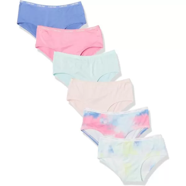 Calvin Klein Girls Seamless Hipster 6 PackTie Dye Pack