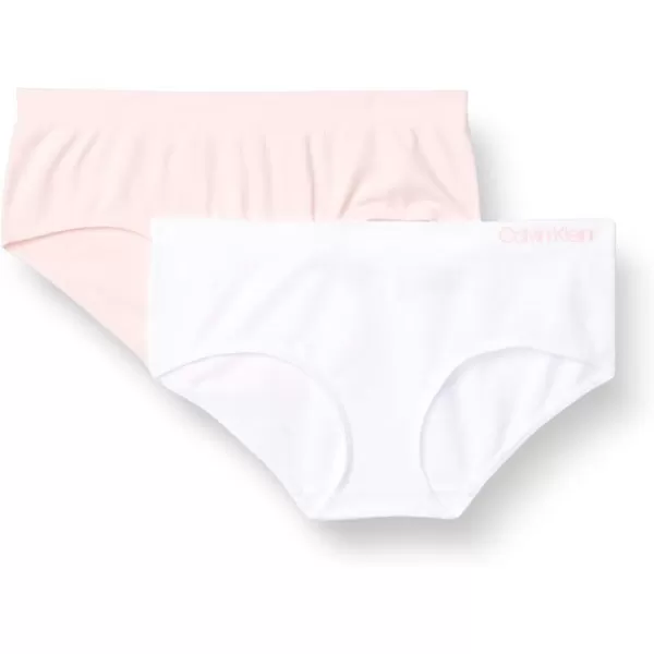 Calvin Klein Girls Seamless Hipster Pack of 2Strawberry CreamWhite